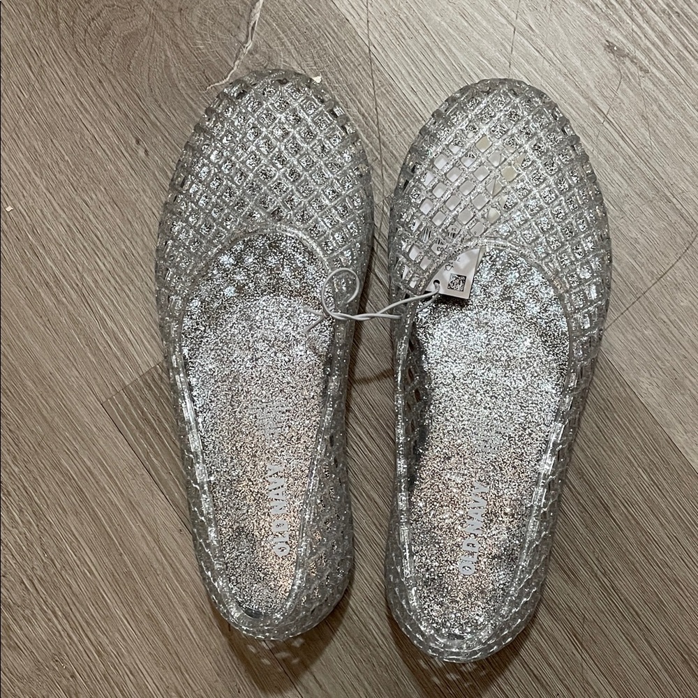 Old Navy Kids Silver Glitter Sandals
